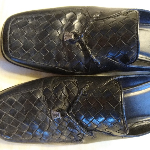 Black Leather Worthington Slides Size 9 - Picture 2 of 5